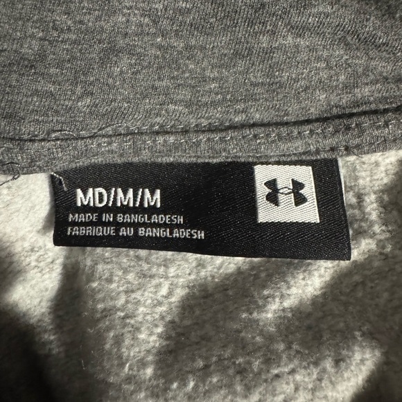 Under Armour Classic Boxed Logo Pullover Hoodie Sweatshirt Gray Men’s Medium - Picture 5 of 7